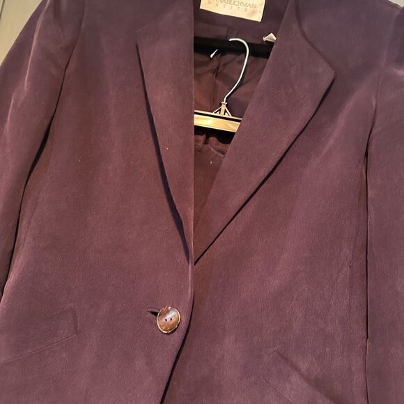 Dana Buchanan Petites Silk Suit Purple - Picture 3 of 11